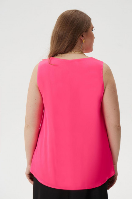 купить Двуслойный топ розового оттенка из шелковой ткани онлайн