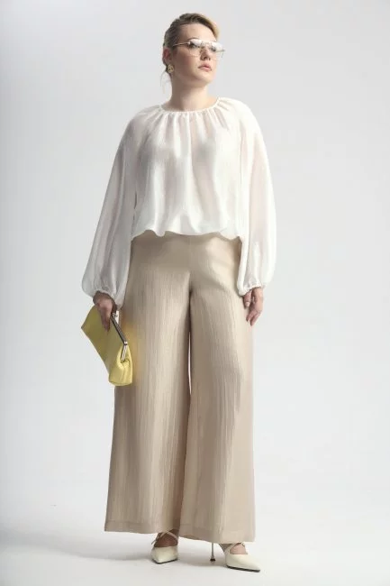 Блузка реглан с металлизированным блеском