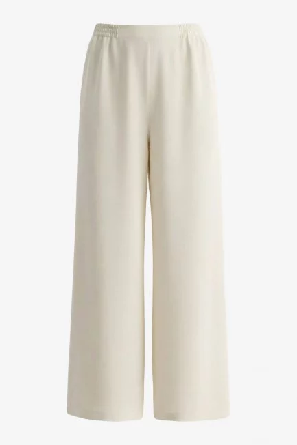 Брюки палаццо из ткани с золотым напылением