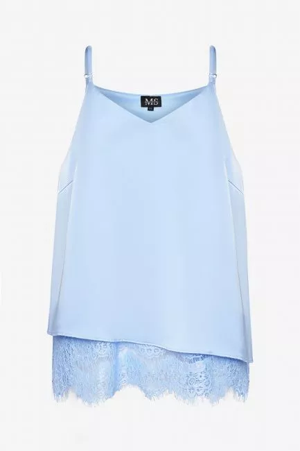 Топ с асимметричным низом и кружевом