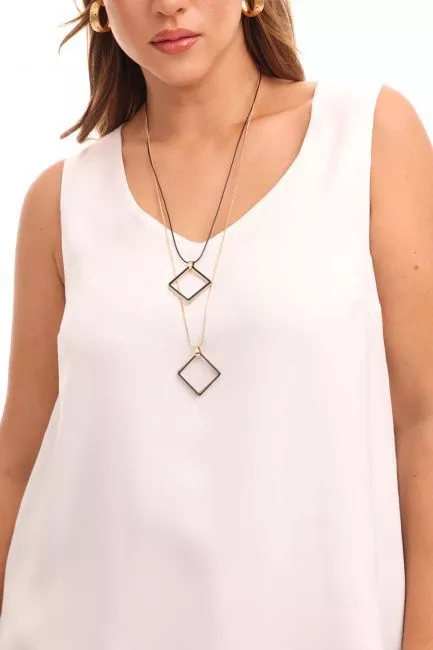 Ожерелье Квадраты золото