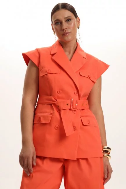 Жилет из хлопка в стиле сафари