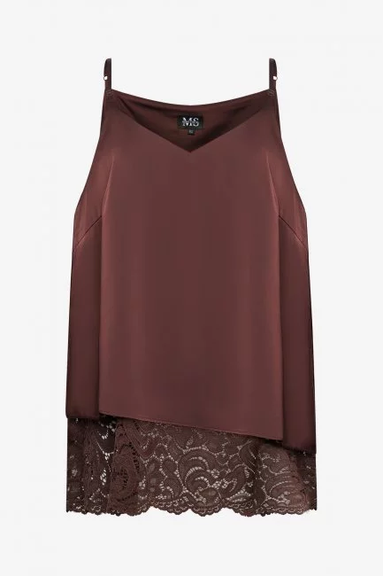 Топ из поливискозы с кружевом