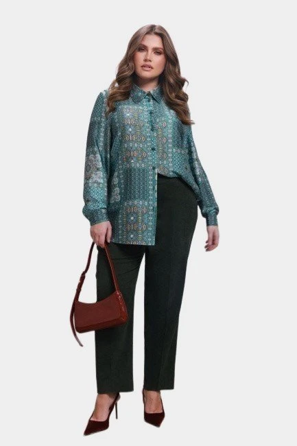 Брюки чинос из микровельвета – большой размер Plus Size – фото каталога