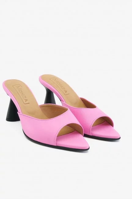 Мюли пип тэ из кожи