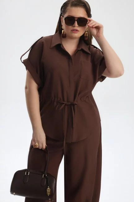 Рубашка в стиле сафари