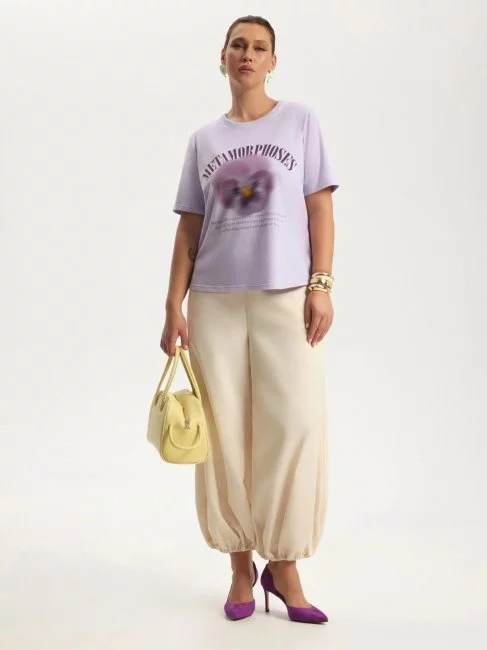 Футболка из хлопка с принтом