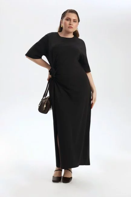 Платье футболка с декоративным узлом на рост 172