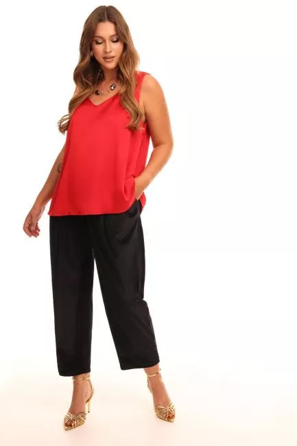 Укороченные брюки из костюмной ткани