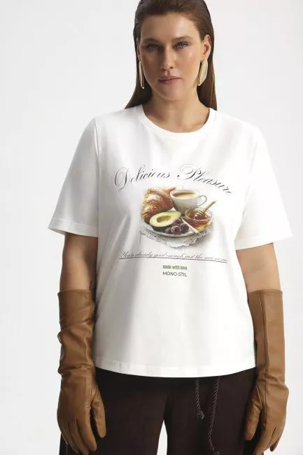 Футболка из хлопка с принтом авокадо