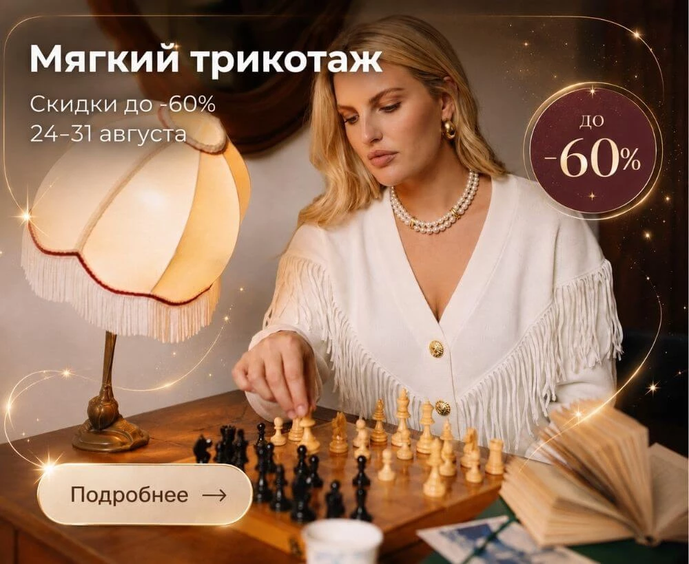Трикотаж со скидкой до 60%