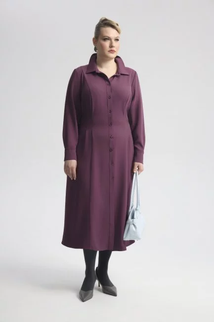 Платье из поливискозы с защипами