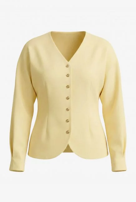 Жакет леди лайк с объемным рукавом