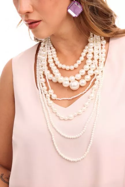 Ожерелье объемный жемчуг