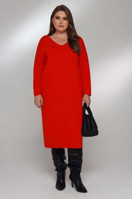 Платье свитер из вязаной шерсти с кашемиром
