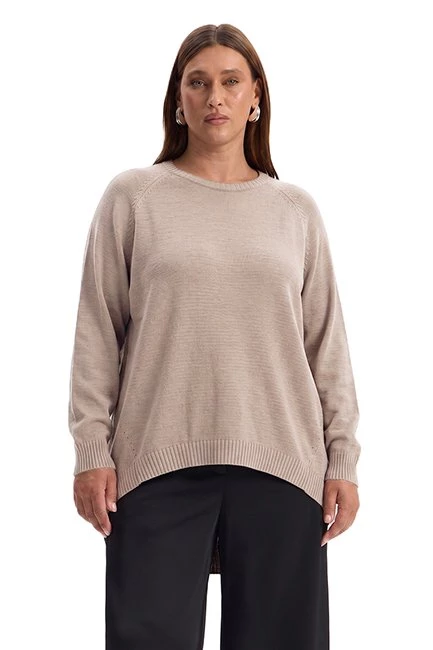 Джемпер бойфренд из вязаной вискозы – большой размер Plus Size – фото каталога