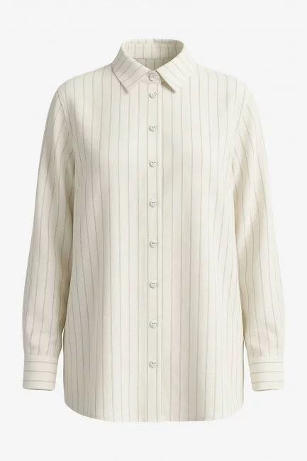 Рубашка из тенселя с полоской