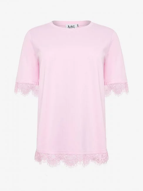 Футболка с кружевом