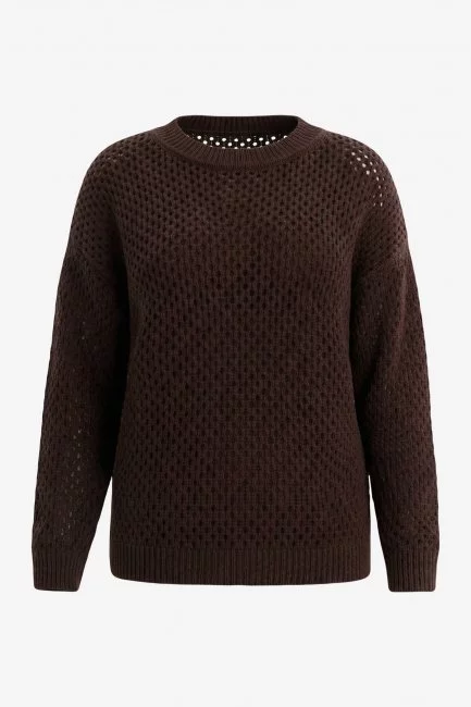 Джемпер сетка шоколадного цвета