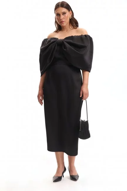 Платье футляр с бантом