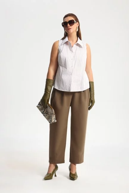 Брюки бананы со складками