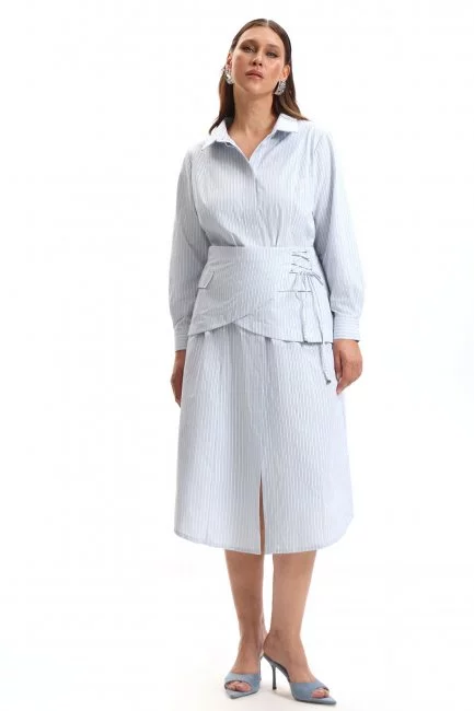 Платье рубашка с принтом райе