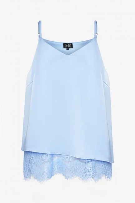 Топ с асимметричным низом и кружевом