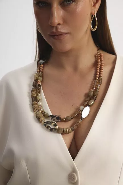 Ожерелье Зебра капучино