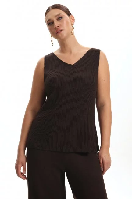 Вязаный топ лапша