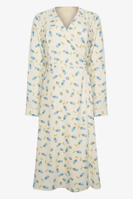Платье на запáхе с принтом