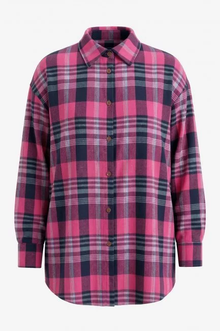 Рубашка оверсайз с ярким принтом