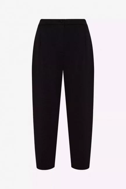 Бархатные брюки бананы с защипами