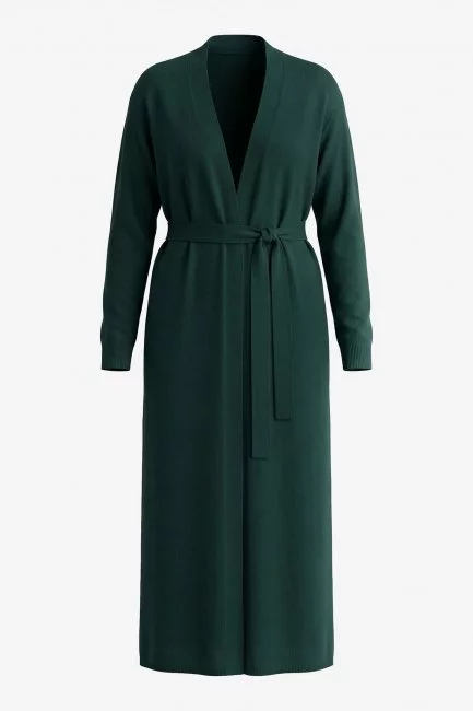 Кардиган макси из вязаной вискозы