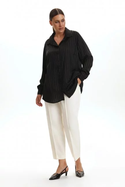 Блузка с акцентными полосками из поливискозы