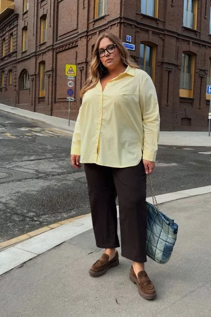 Брюки Чил шоколадный полоска