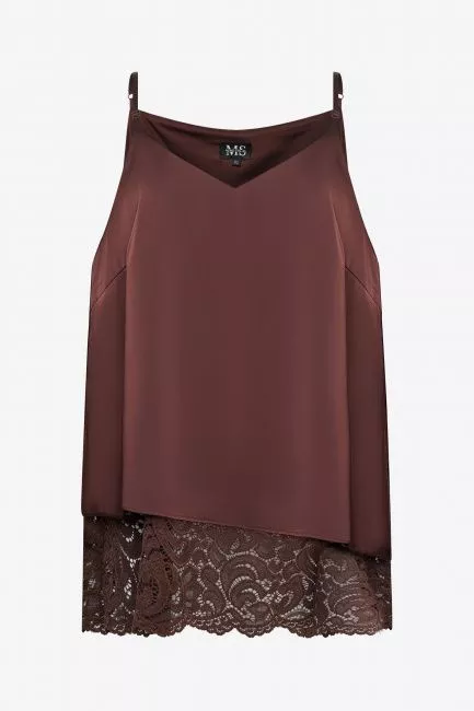 Топ из поливискозы с кружевом