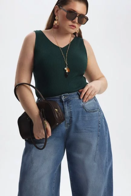 Топ из вязаной вискозы