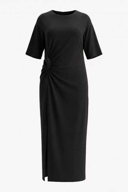 Платье футболка на рост 164 с декоративным узлом