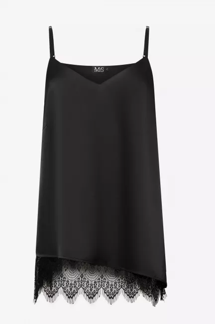 Топ с асимметричным низом и кружевом