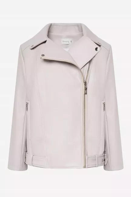 Косуха оверсайз из экокожи с тиснением