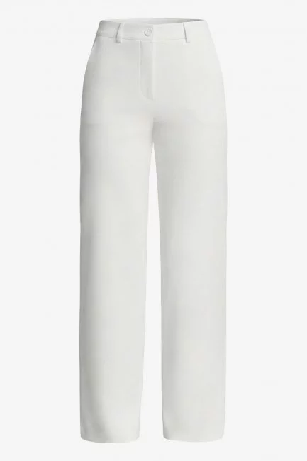 Брюки классические из белого хлопка