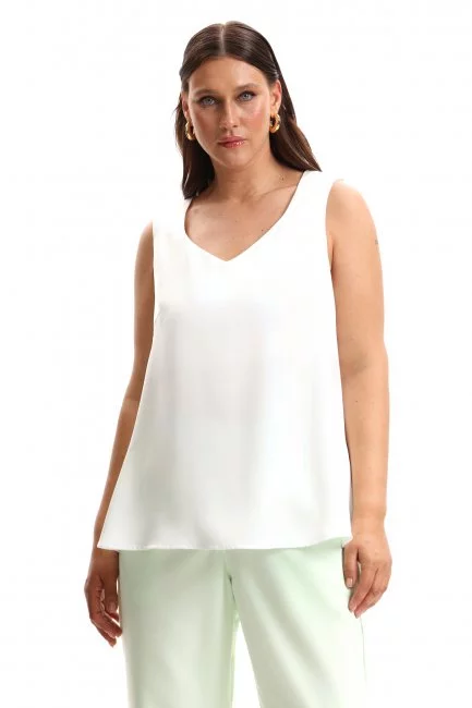 Топ из белой поливискозы