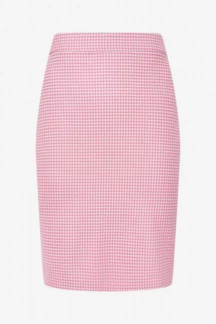 Юбка розовая без подкладки с принтом