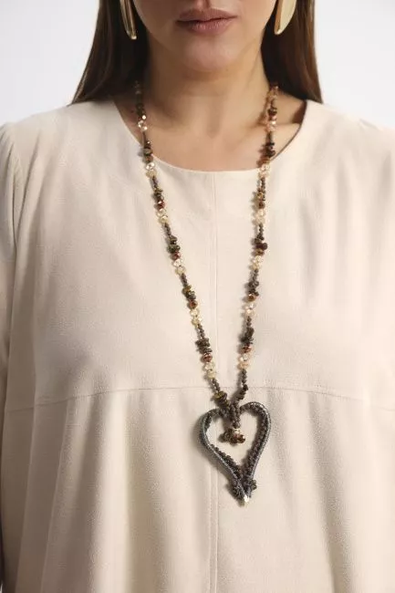 Ожерелье Бусинки и сердце