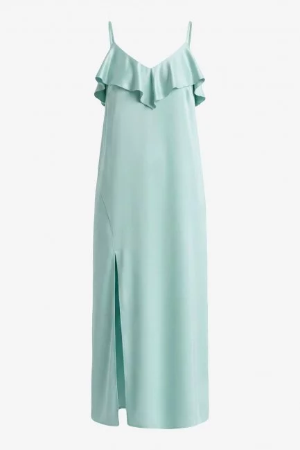 Платье из поливискозы с воланом на груди