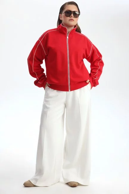 Свитшот с воротником стойка