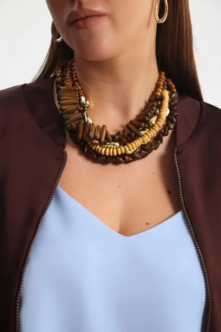 Ожерелье Сокровище коричневый