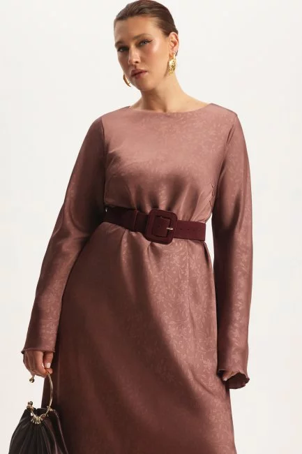 Платье из шелка с принтом и подкладкой