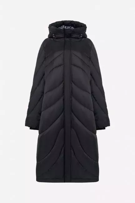 Пуховик оверсайз с простежкой