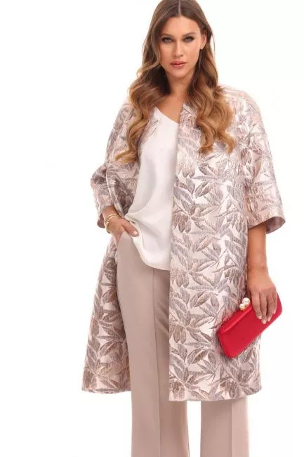 Удлиненный жакет из парчи